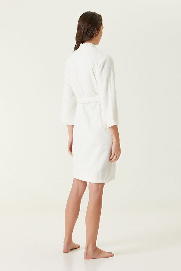 Nera Kadın Bornoz Ekru - 5