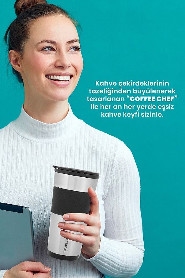 Coffee Chef Paslanmaz Çelik Termos Seyahat Bardaklı Kişisel Filtre Kahve Makinesi - 6