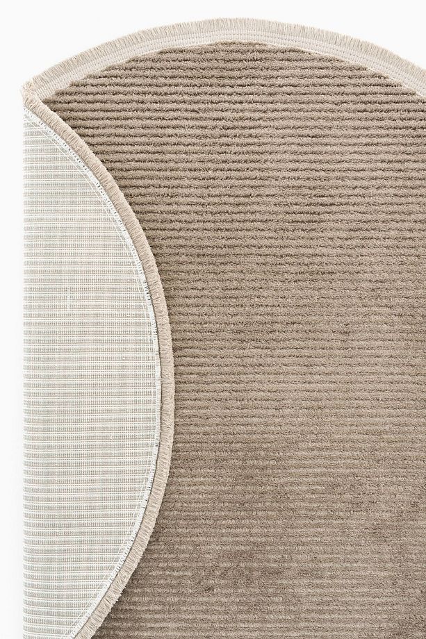 Vetrina 3602 Vizon Yumuşak Doku Halı Kilim Salon Mutfak Koridor Kesme Yolluk Yuvarlak Makine Halısı - 6