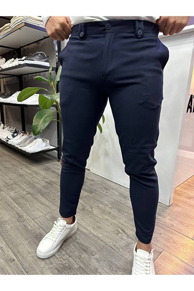 MEN'S SLIM CUT FABRIC PANT