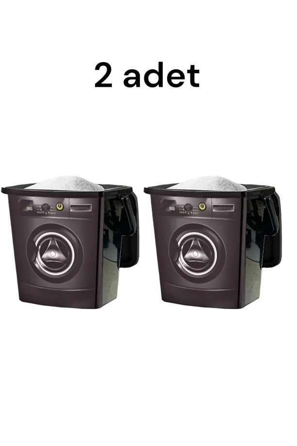 12 Litre Dekoratif Deterjanlık Deterjan Kutusu saklama Kabı deterjanlık 2 li 6+6 - 2