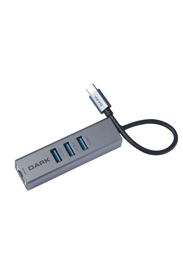 DK-AC-U31X3GL USB3.1 TypeC - 3 x USB3.0 HUB ve 1 x Gigabit Ethernet - 1