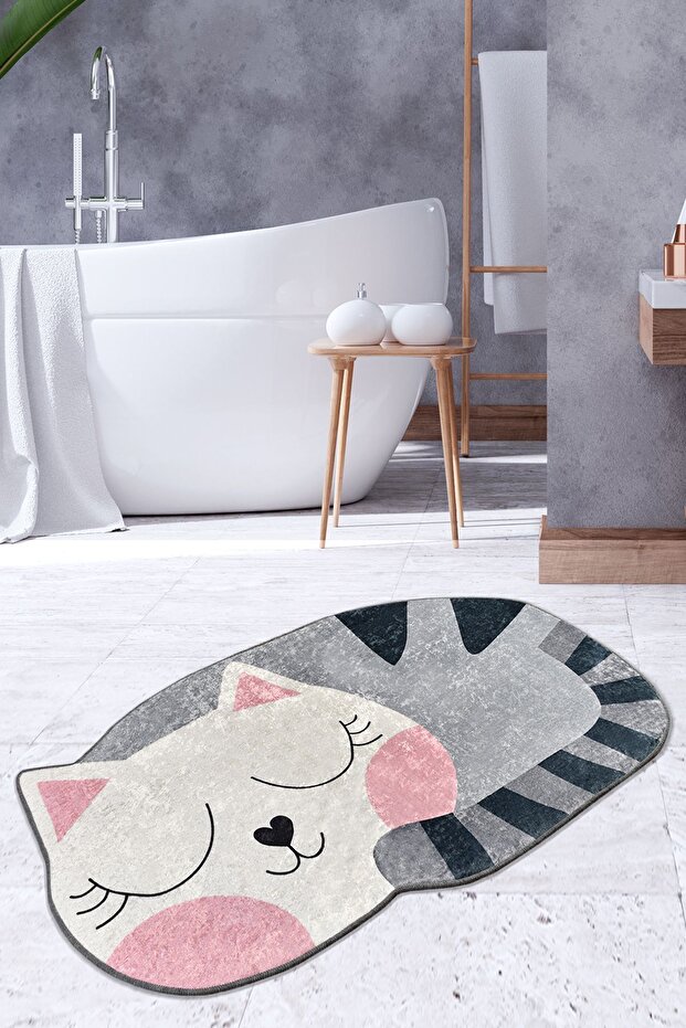 Big Cat 60X100 cm Bathroom Rug