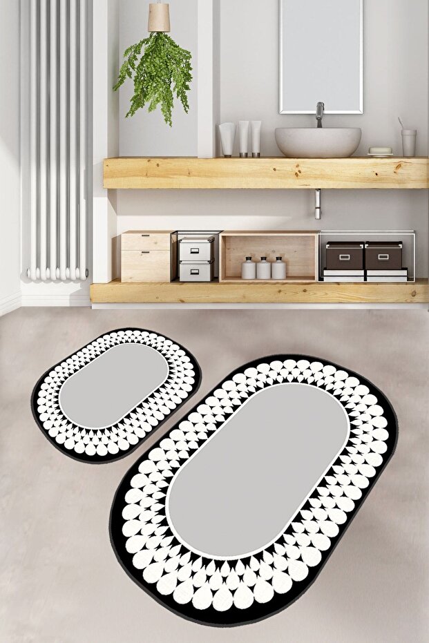 Balloch Set of 2 Bathroom Rugs Bath Mat
