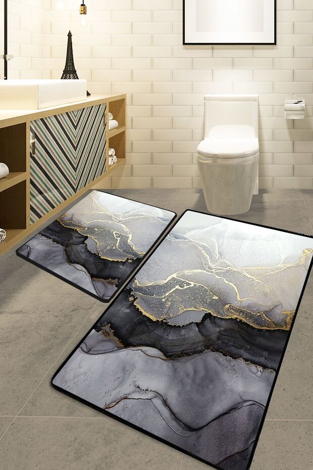 Olsade Set of 2 Bathroom Rugs