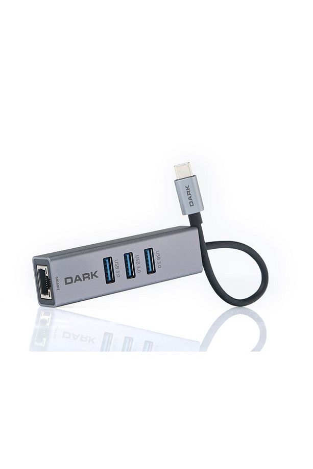 DK-AC-U31X3GL USB3.1 TypeC - 3 x USB3.0 HUB ve 1 x Gigabit Ethernet - 2
