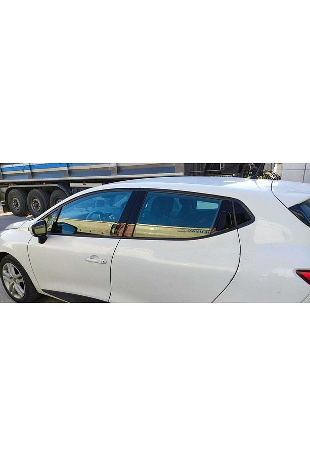 Renault Clio 4 Arka Kelebek Cam Olan Model Için Parlak Siyah Kapı Sütunları - 4