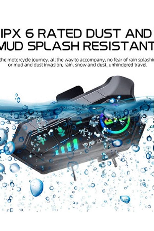 Y10 2X Motosiklet Kask İntercom Çift Eşleşme RGB Işıklı Bluetooth Kulaklık 5,3 - 4