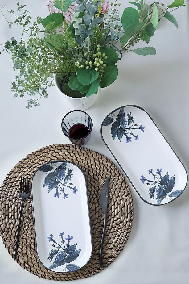 Çiçek Bahçesi Noyan Kayık Tabak 28 Cm 2 Adet 18943 - 1
