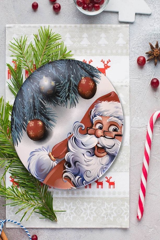 Yılbaşı Noel Baba Servis Tabağı 26 Cm -17980 - 1