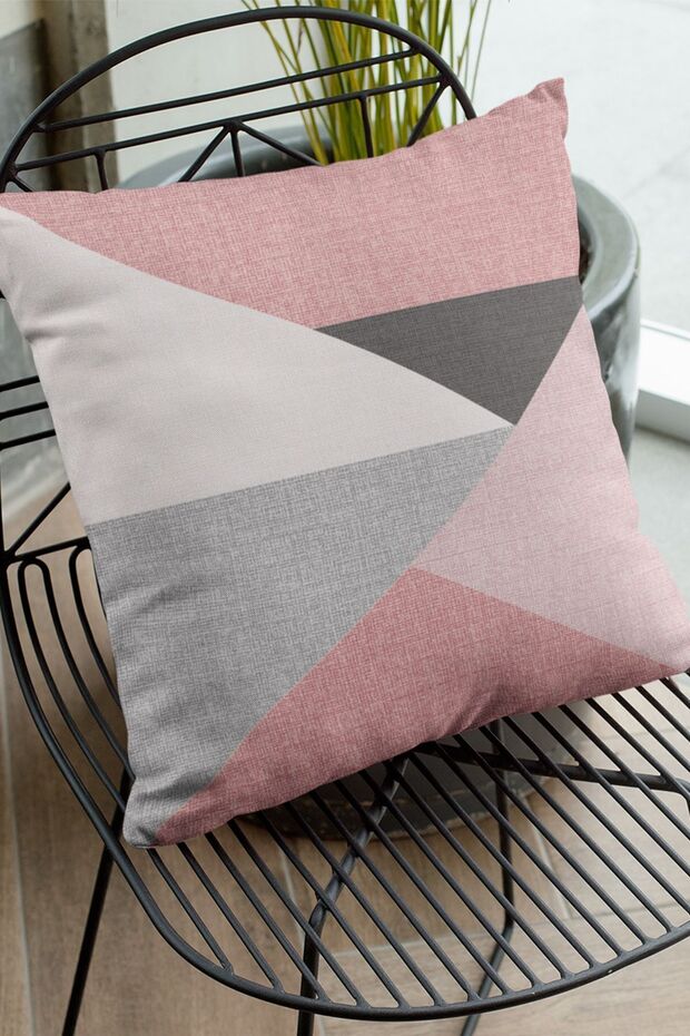 43x43cm Thai Feather Premium Stain Resistant Fabric Double Sided Geometric Throw Pillow Pillowcase Krl390
