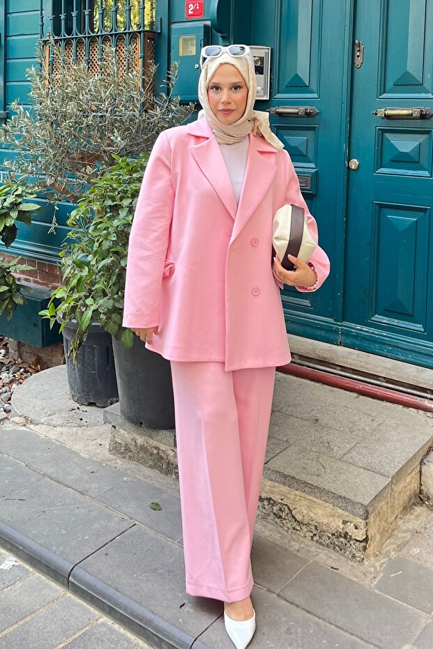Oversize Blazer Takım - 3