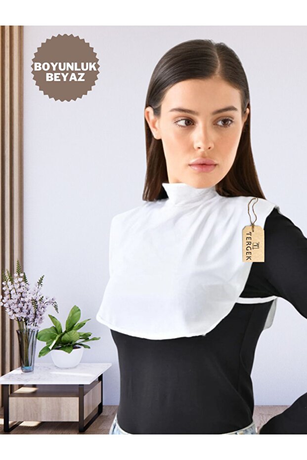 Neckpiece White, Turtleneck Turtleneck Jersey Non-See-Through Clothing Uniform Open Neck Modest Prayer Sport