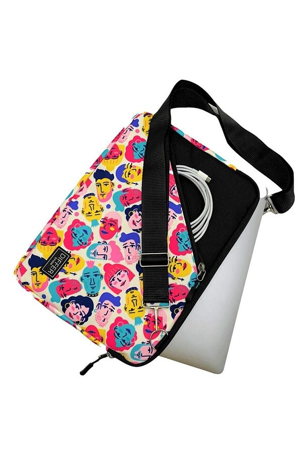 15.6'' Inç Insan Desen Unisex Su Geçirmez/askılı/laptop/macbook/notebook/kılıf/çanta. - 6