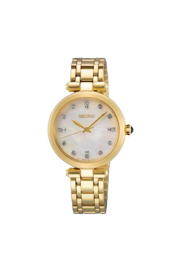 SRZ536P Quartz Steel Gold Color Mother-of-Pearl Dial Sapphire Glass 30 mm Women's Wristwatch