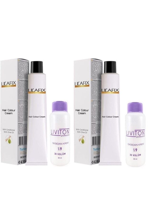 6/11 Yoğun Küllü Koyu Kumral ( 2 Adet ) Liviton 30 Volüm Oksidan 60 Ml. ( 2 Adet ) - 1