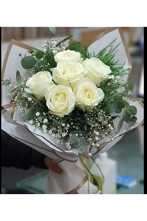 White Rose Bouquet, 6 Pieces of Bride's Request, Mother's Flower