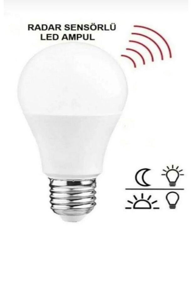 Hareket Sensörlü Led Ampul Lamba 10 W Beyaz E27 Duy 2 Adet - 3