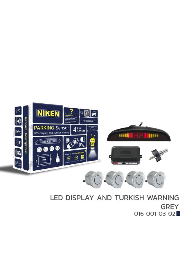 Parking Sensor with Screen Turkish Speaking 22mm Gray