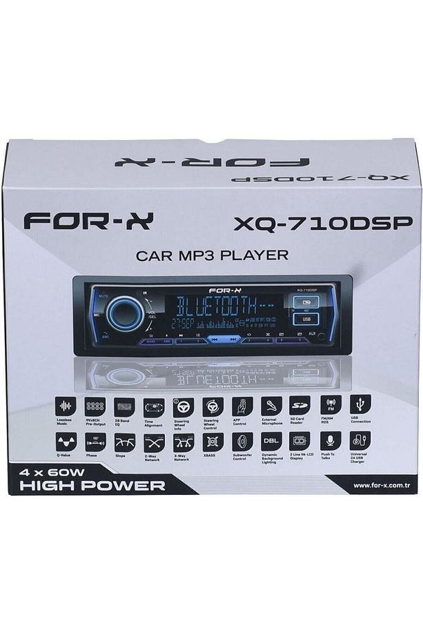 4X60W DSP Control İşlemcili Profesyonel 8 RCA Çıkışlı Ambiyans Ekran Oto Teyp XQ-710 DSP - 7