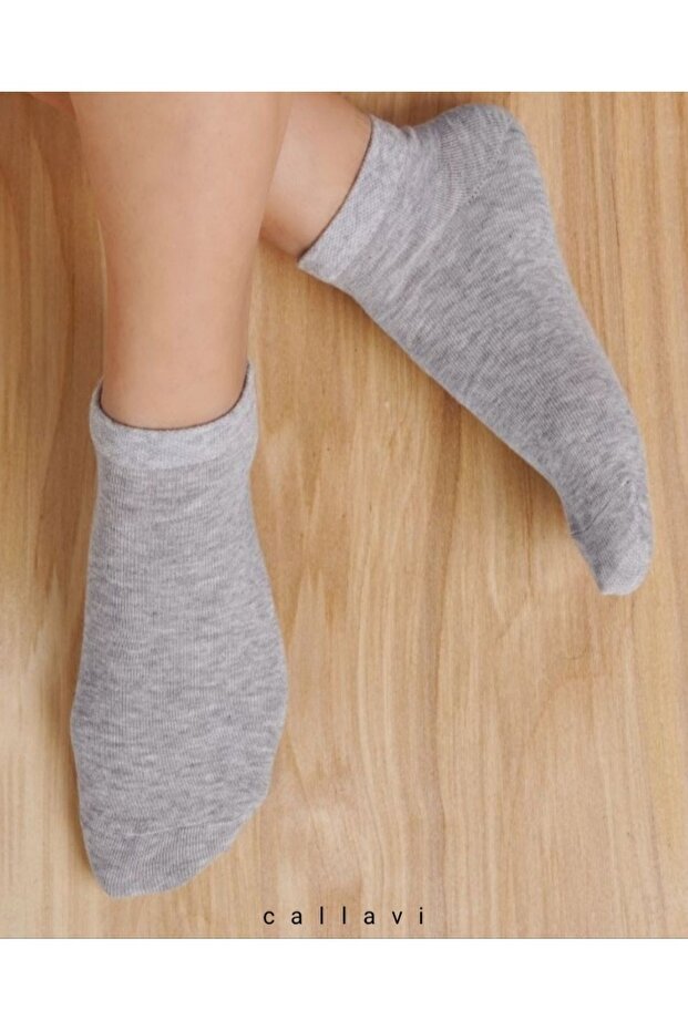 Erkek patik çorap pamuklu düz 10 çift - 3