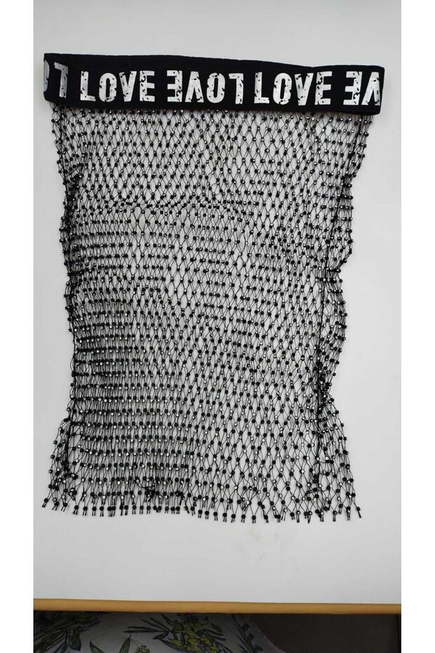 Kristal Taşlı Mini Etek File - 5