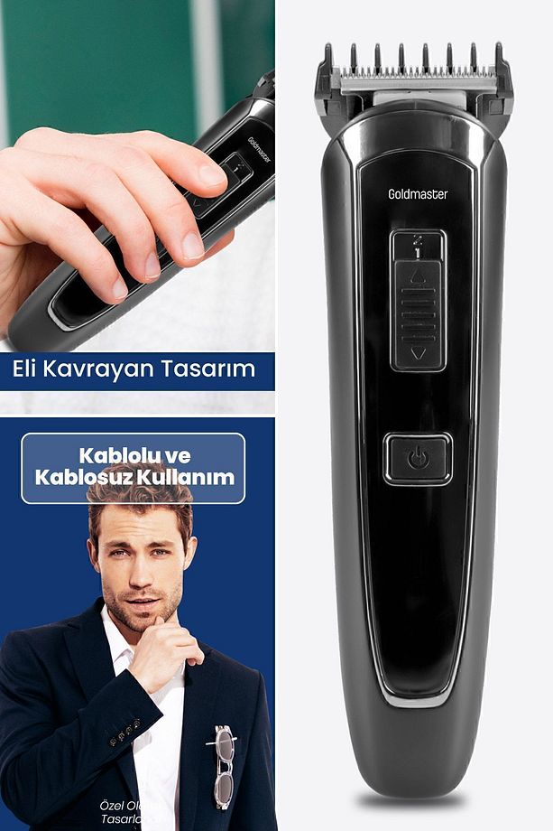 Axel 13in1 Hızlı Şarj Özellikli Kablolu Kablosuz Paslanmaz Çelik 21 Kademeli Erkek Bakım Seti - 7