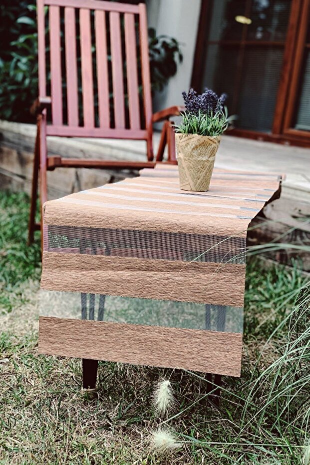 Bambu Görünümlü Modern Lazer Kesim Runner - 2