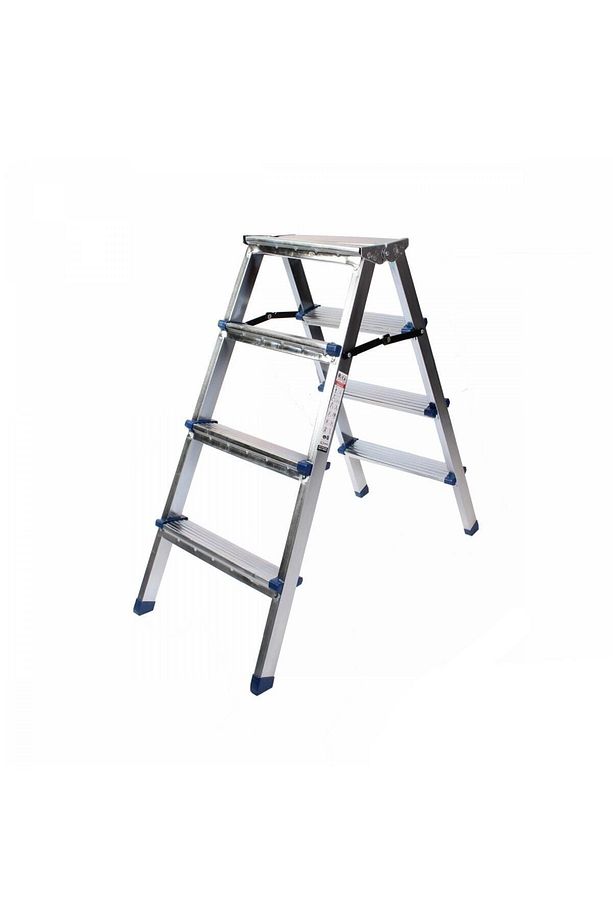 Rita Twin Galvanizli Çift Çıkışlı Katlanabilir Merdiven 4 4 Basamaklı - 2
