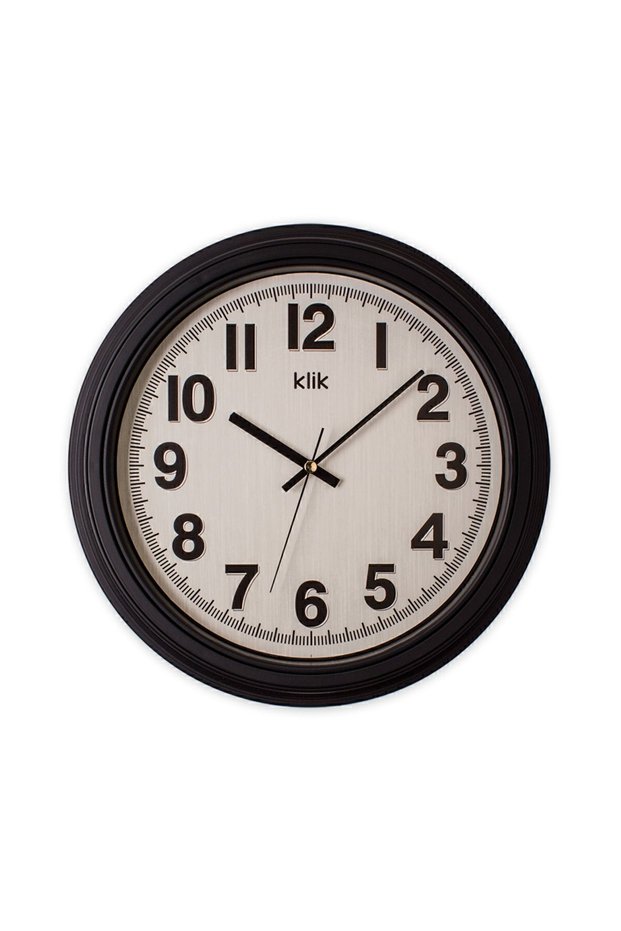 Auris Black Minimalist Wall Clock