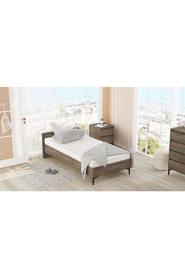 Aristo Tekli Karyola 190*90cm Kahve-antrasit Ar5-ca - 3