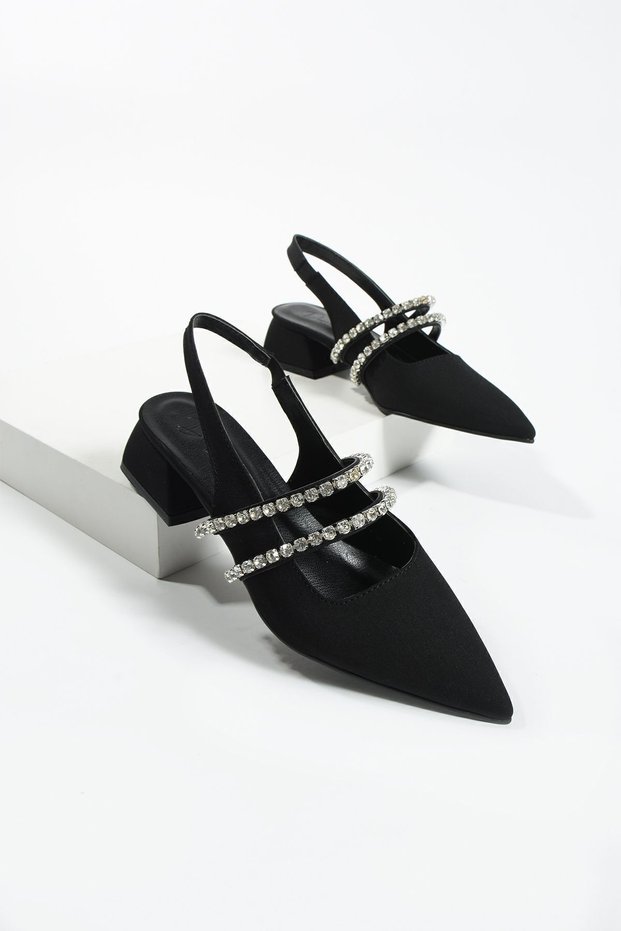 women's stylish ballet flats with stones-high heels-LNDA