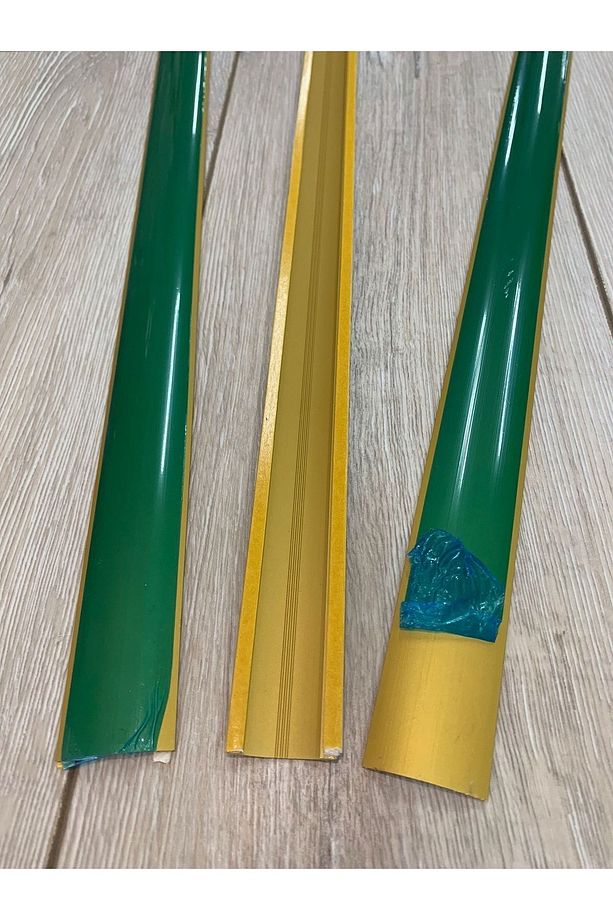 Alüminyum Bantlı Kapı Eşik Profili Sarı / Kapı Altı Çitası 89cm/3 Adet - 1