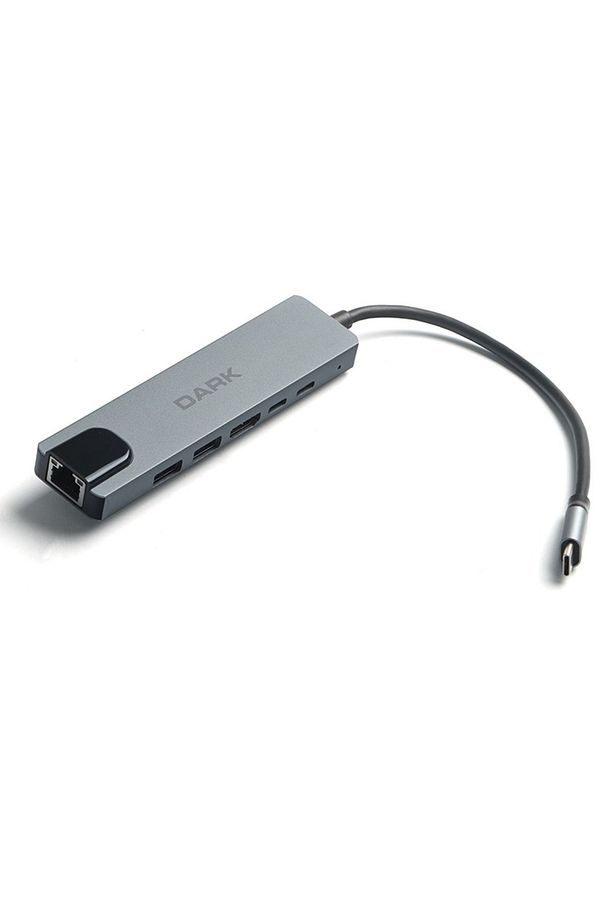 6 in 1 USB 3.2 Type-C to Ethernet / Hdmi / USB-C PD 100W Macbook & Notebook için Port Çoklayıcı Hub - 1