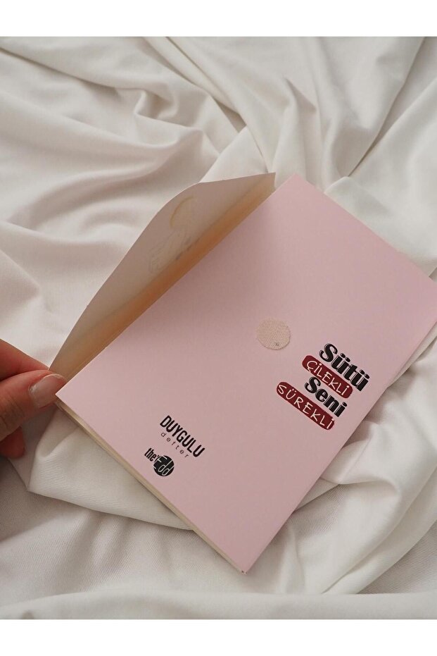 Milk Strawberry Notebook with Continuous Envelope Design - 2