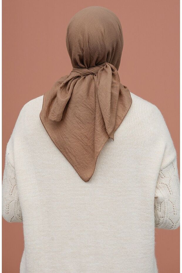 وشاح ناعم بلون سادة - 5