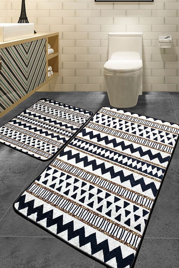 Lınıe 2'li Set 60x100 Cm 50x60 Cm Banyo Halısı Djtbanyo - 1