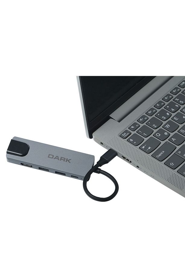 USB 3.1 Type-C to Ethernet / Hdmi / USB-C PD 65W Macbook Pro/Air & Notebook için Port Çoklayıcı Hub - 6