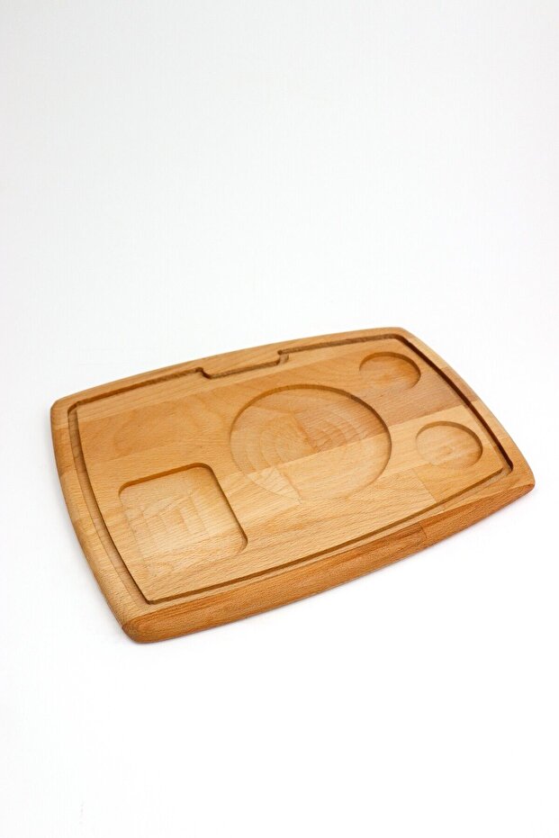 Ahşap Hamburger Sunum Tabağı - 3