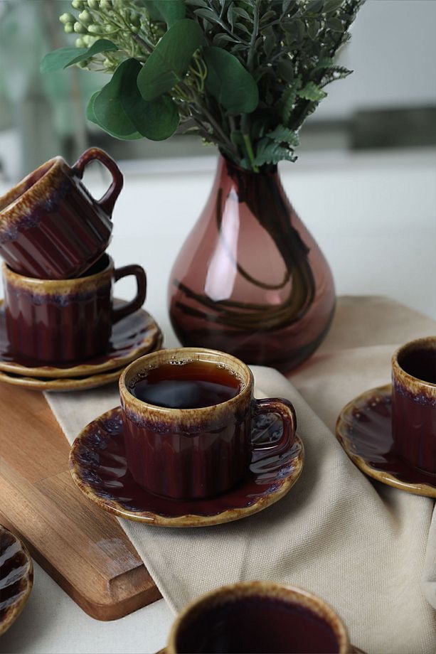 Shizen Mürdüm Sirius Çay Takımı 12 Parça 6 Kişilik Q45 - 2