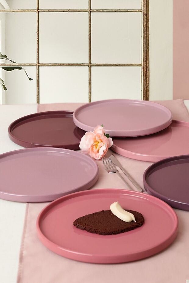 Mix Mor Stackable Servis Tabağı 27 Cm 6 Adet - 2