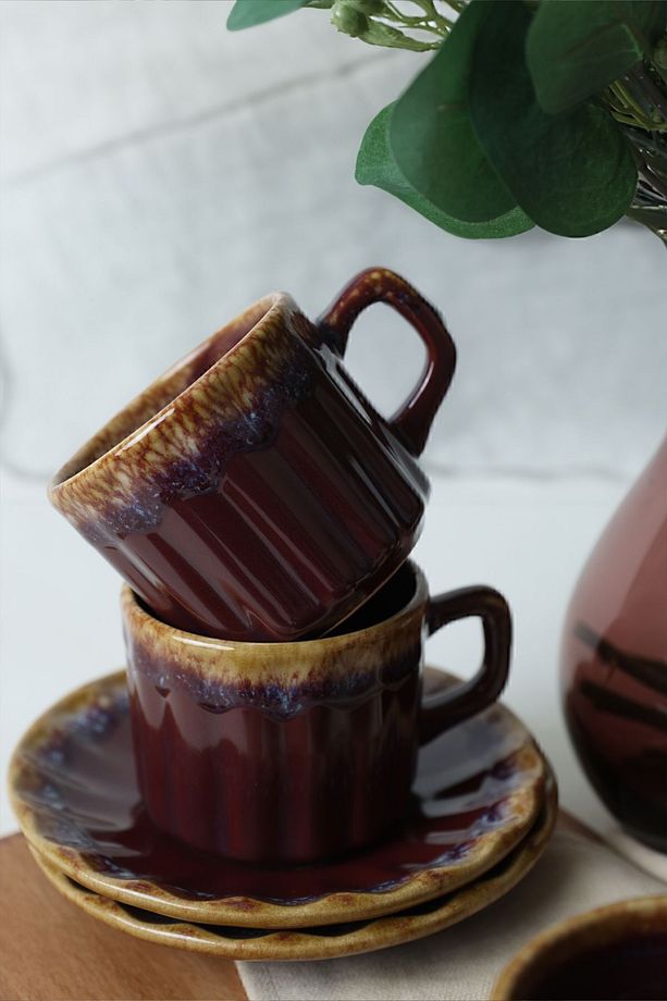 Shizen Mürdüm Sirius Çay Takımı 12 Parça 6 Kişilik Q45 - 4