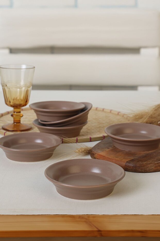 Matte Soil Taupe Bloom Snack Bowl / Sauce Bowl 12 Cm 6 Pieces 977