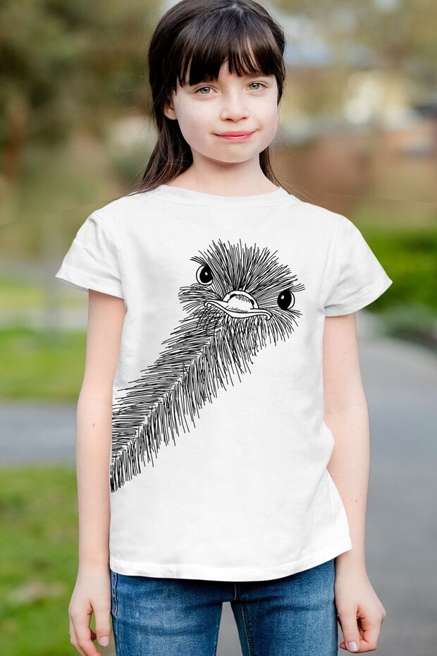 Strauß Curiosity White Short Sleeve Girl's T-Shirt