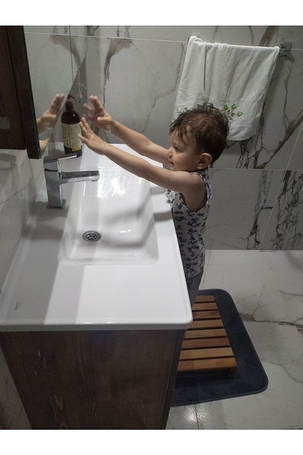 Ahşap Çocuk Lavabo Önü Ve Klozet Önü Basamağı ( Kurulu Ürün ) - 6