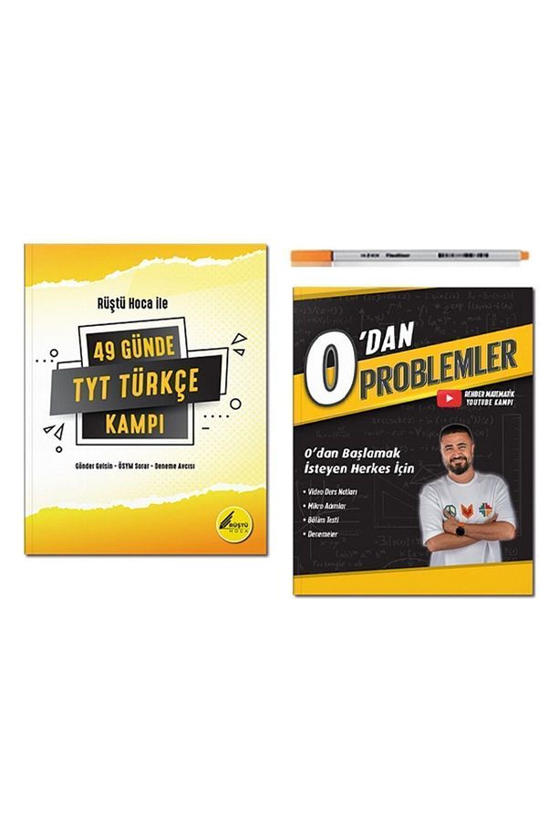 0 dan Problemler - Rüştü Hoca ile 49 Günde Tyt Türkçe Kampı Set 2 Kitap Youtube Kampı - 1