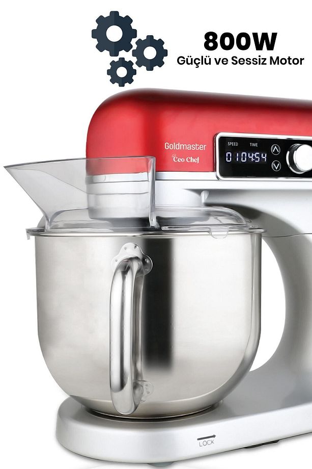 Ceo Chef Dokunmatik Ekran 6 Litre 12 Kademe Darbeli Hız Ayarlı Döküm Stand Mikser Mutfak Şefi - 2