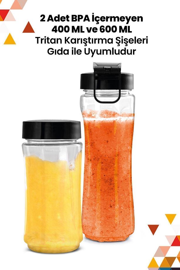 Inox Kişisel Personal Smoothie Blender 2 Adet Bpa Free Tritan Şişeli - 2