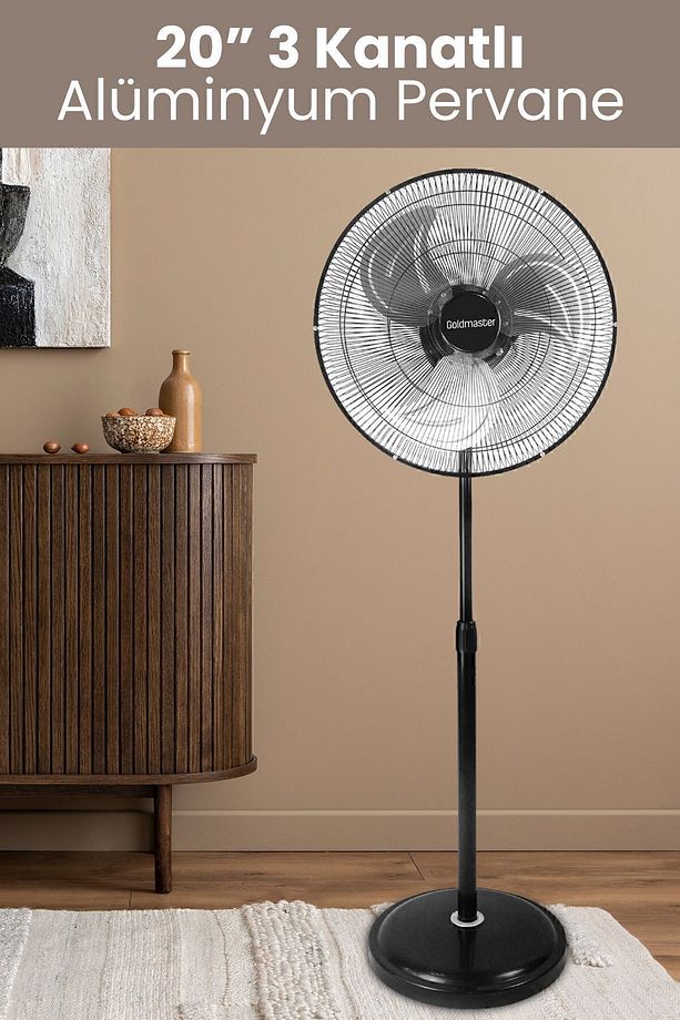 Polar Bakır Motorlu 20 Inch Salınımlı Hız Ayarlı Ayaklı Ayarlanabilir Vantilatör - 5