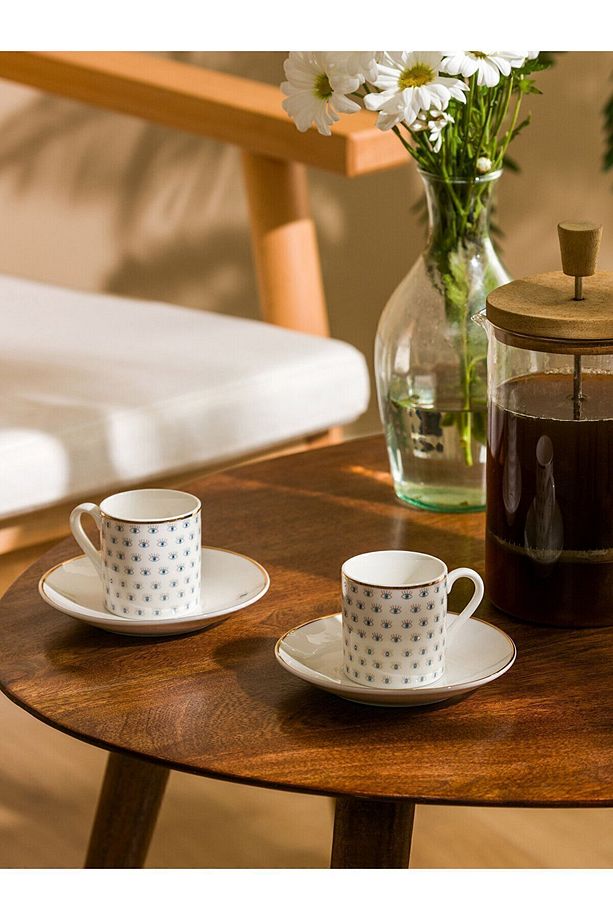 LCW HOME 2 Kişilik Porselen Kahve Fincan Takımı 90 Ml - 1